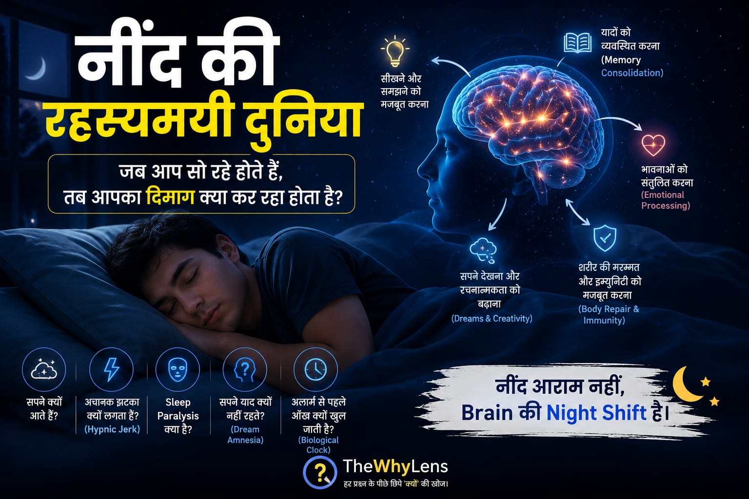 नींद की रहस्यमय दुनिया ! Brain की Night Shift !